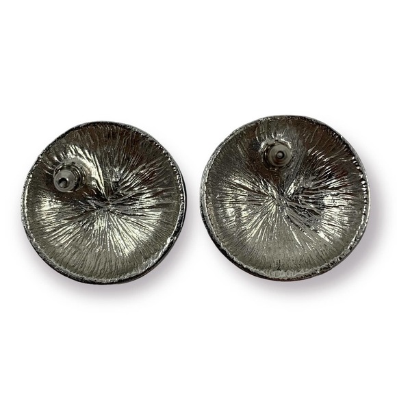 ❌SOLD❌ Vintage blue enamel with silver stars earrings - Picture 9 of 11